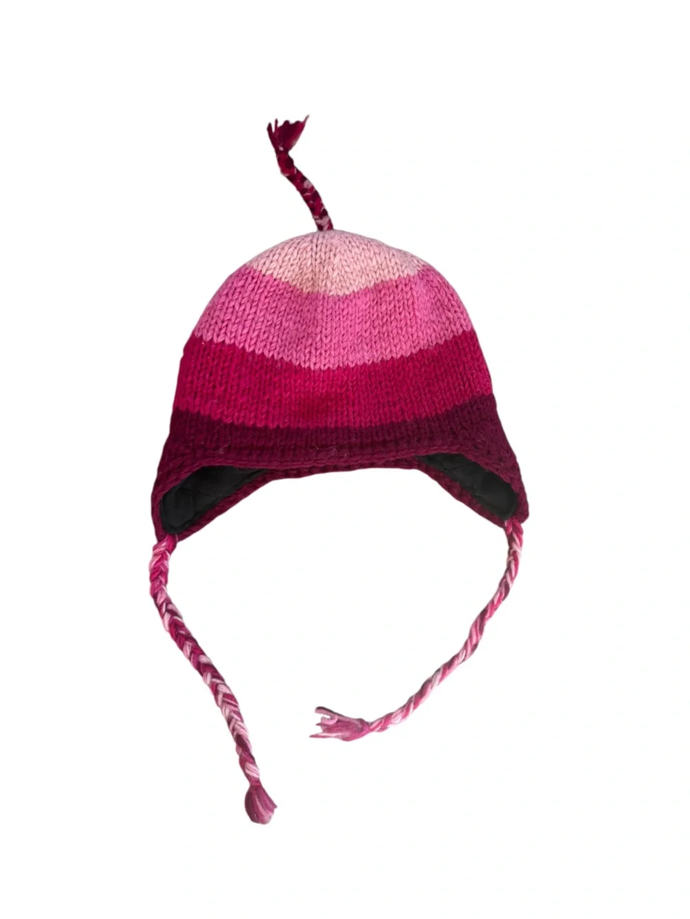 Kyber Outerwear Wool Hat Ear Flaps Womens Pink Colorblock